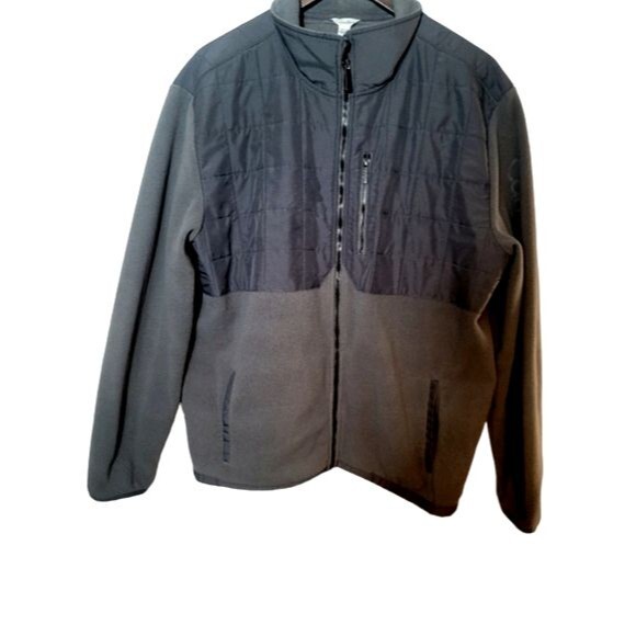 Calvin Klein Grey Full Zip Fleece Jacket - Picture 1 of 7